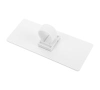Blanc en Acrylique de Microphone Station de Logo Portable | Fixation Stable et Pratique, Design Simple et Délicat, pour Enregistrement et Discours, Format Vierge