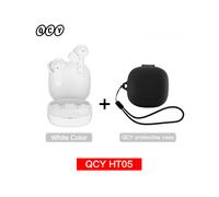 (Blanc et Case01) Casque sans fil HT05 ANC 40 dB antibruit Bluetooth 5.2 Casque 6 microphones ENC HD Call TWS