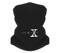 Blanc et grand X sur fond noir. Écharpe pare-vent pour hommes, masque de manche, gauette de couette, casquette pour femmes, coiffe en plein air, se garder au chaud hiver, plaisir