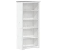 Blanc Étagère,Bibliothèque - bureau/Salon - Meuble de rangement - BODO blanc 82x40x173 cm - Bois pin massif 5 niveaux @EU866214