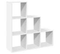 Blanc Étagère,Bibliothèque - bureau/Salon - Meuble de rangement - séparateur de pièce à 3 niveaux Blanc 99 x 29 x 99 cm - Bois