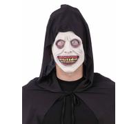 Blanc Eyed Souriant Démon Latex Masque Halloween Déguisement Hommes Femmes