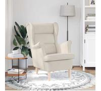 Blanc Fauteuil de relaxation - SOLOMON - 1 PLACE - CHAISE TV - blanc 74x84x100 cm lin FF284