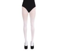 Blanc Femmes Collant Adultes Accessoire Déguisement Halloween Blanc Uni Collant