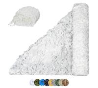 Blanc Filet Camouflage 2M*10M, Rouleau de Treillis de Camouflages, Tissu Oxford 210D Filet de Camouflage Militaire, Voile d'Ombrage pour la Chasse, l’Extérieur, Jardin Fête, Décoration, la Ombrage