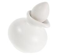 Blanc Flacon D’huile de Massage 40ml, en Céramique | Forme Gourde, Couvercle et Bouchon Inclus, Style Japonerie Minimaliste, Usage Spa et Massage Thaï