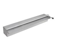 (Blanc)Fontaine/cascade - Magnifique Lame d'eau rectangulaire à LED 60 cm en acier inoxydable pour piscine 67759
