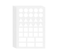 Blanc Gommettes Formes Géométriques Enfant Autocollant Bébé 4 Formes Cercle, Triangle, Carré, Rectangle 369 Pieces