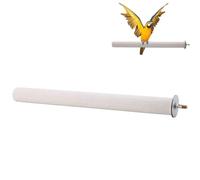 Blanc gratter Oiseau Perche pour Cage à Oiseaux, Perroquet Rack Pierre Flottante Perche pour Oiseau Perroquet Rack Bois Cadre Jouet Branches Garder Les Ongles et Le Bec dans Le Meilleur (2,5 * 30cm)