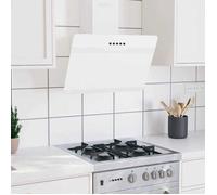 (Blanc)Hotte de cuisine - SIGNOR - Hotte aspirante murale 60 cm Acier et verre trempé Blanc 53289