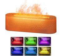 (Blanc)Humidificateur Diffuseur Lava Coloré Flamme Appareil d'aromathérapie Arrêt planifié Arrêt automatique Humidificateur d'air pour chambre bureau maison