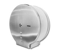 Blanc HYGIENIC Maxi Distributeur de Papier Toilette en Acier Inoxydable Mat Capacité Max. 280 mm par Rouleau