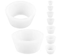 Blanc Joint D’étanchéité en Silicone 9 Pièces | Collerette Conique Emboîtable, Insertion Facile, Filtration sous Vide, Convient aux Cols de Flacons et Récipients