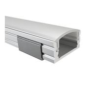 BLANC LAITEUX - Profile aluminium LED 200 cm AUFPUTZ KLEIN + Couvercle blanc laiteux pour bande LED