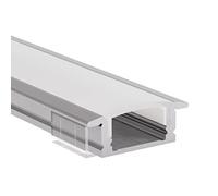 BLANC LAITEUX - Profile aluminium LED 200 cm EINBAU KL + Couvercle blanc laiteux pour bande LED