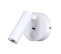 Blanc,Lampe de Lecture Filaire avec variateur Tactile, Applique Murale LED, Lampe de Chevet, Chargeur USB, Faisceau focalisé, pour Maison, Camping-Car, Bateau