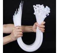 Blanc Large Attaches de Câble 100 Pièces Serre-Câbles Blancs Extra Longue 650mm x 10mm Nylon Cable Ties Usage en Exterieur et Interieur ou Jardinage
