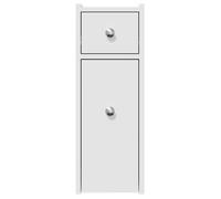 Blanc - LEMON® Armoire de salle de bain - grand stockage - MEUBLE WC - étroite avec roulettes - blanc - 970 - Soldes