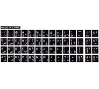 Blanc lettres arabe anglais clavier autocollant autocollant noir pour ordinateur portableSpécialité dextérité