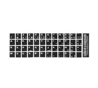 Blanc Lettres de Francais Azerty Clavier Autocollant Couverture Noir pour PC portable-keeper
