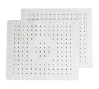 blanc Lot de 2 tapis de protection pour évier de cuisine en caoutchouc antidérapant durable, facile à nettoyer et à couper soi-mêm