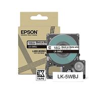 Cartouche d'encre Epson LK-5WBJ pour LabelWorks LW-C410 et LW-C610 Noir sur Blanc mat Noir sur Blanc mat G