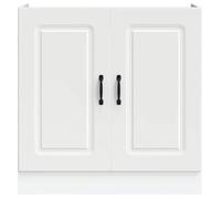 Blanc Meuble bas pour évier - CLOUD - Meuble sous évier - Kalmar blanc 80x46x81,5cm bois ingénierie FR978