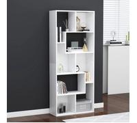 (Blanc)Meuble de rangement,SIGNOR, Bibliothèque Contemporaine Blanc 67x24x161 cm bois ingénierie 831089