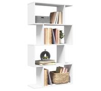 (Blanc)Meuble de rangement,SIGNOR, Étagère séparat Bibliothèque séparateur de pièce à 4 niveaux Blanc 70x24x129 cm - bois