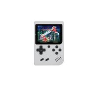 (Blanc) Mini console de jeux vidéo portable avec 400 jeux intégrés, écran couleur LCD 8 bits de 3 pouces,