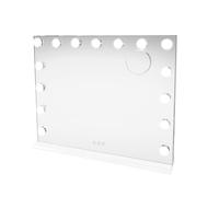 Miroir à LED 58 x 46 cm Bluetooth Maquillage Tactile Luminosité Réglable Blanc G