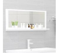 (Blanc)Miroir contemporain - SIGNOR - Miroir de salle de bain Blanc 90x10,5x37 cm Aggloméré 255996