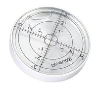 Blanc Niveau à Bulle Circulaire Petit Format, en Acier Inoxydable | Mesure de Surface, sans Pile ni Alimentation, Usage Extérieur Chantier, pour Amis et Famille