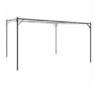 Blanc Pergola/Pavillon pour Fête - BKM - Belvédère blanc 4x4 m 180 g/m² tissu et acier_0376959