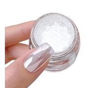 Blanc Perle Chrome Poudre À Ongles Moonlight Nail Art Paillettes Transparent Glace Effet Miroir Clair Nacré Ongles Conception Haute Brillance Manucure Pigment Poussière Décorations