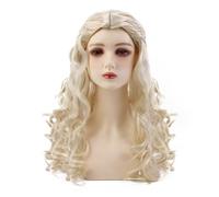 Blanc Perruque Blonde avec Tresse,Perruque Blanche,Perruque Blonde de la Princesse Raiponce,Perruques cosplay Mardi Gras