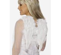Blanc Petit Ange Ailes Femmes Plume Déguisement Taille 30 X 40cm