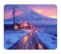 Blanc Petit Tapis de Souris 340x280mm avec Base en Caoutchouc Antidérapant et Imperméable, Gaming Tapis de Souris pour Femmes, Hommes, Ordinateurs Portables sans Fil, Cadeau Homme, Paysage 3-2470