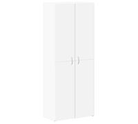 Blanc Placard Polyvalent, Armoire de classement, CLARENCE, blanc 60x32x153 cm bois d'ingénierie LV1170
