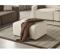 Blanc Puff Pouf Coussin de siège Pouf rectangulaire