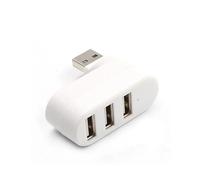 (Blanc) PzzPss 3 ports Multi 2.0 USB HUB Mini USB Hub haute vitesse rotatif Splitter Adaptateur compatible