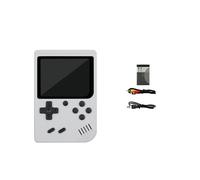 (blanc simple) 400 en 1 Mini jeux portables Console de jeux rétro portable Garçon 8 bits 3,0 pouces