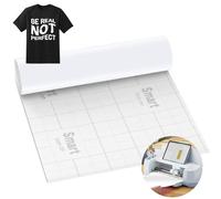 Blanc Smart Iron on pour Cricut Explore 3 Maker 3 33 x 200 cm Transfert de chaleur Rouleau vinyle HTV Film de traceur autocollant en polyuréthane pour tissus et t-shirts