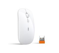 (BLANC) Souris sans fil rechargeable INPHIC M1P [Power Display Enhanced Edition] Bureau, Lumière, Son,