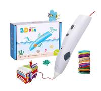 Blanc Stylo 3D Enfant Rechargeable avec Filaments P asse Température, Type-C, Modèles Créatifs