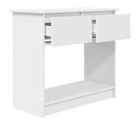 Blanc Table console - CLARENCE - Meuble couloir - avec tiroirs - blanc 85,5x38,5x74,5 cm - CC1047