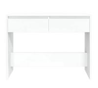 Blanc Table console - CLARENCE - Meuble couloir - blanc 100x35x76,5 cm - bois d'ingénierie CC634