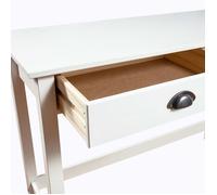 Blanc Table console - CLARENCE - Meuble couloir - Hill avec 2 tiroirs - 110x45x74 cm - Bois pin massif CC358