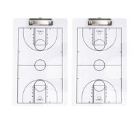 Blanc Tableau D'entraînement de Basket-ball en PVC 2 Pièces | Schémas de Jeu Clairs, Communication Visuelle des Plans, Usage Extérieur et Voyage, Notes Papier