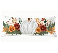 Blanc Taie Oreiller 40x120 cm Usine Housse Traversin 120 x 40 cm Set de 1 Coussin Grossesse, Douce et Confortable avec Fermeture éclair Invisible Oreiller de Corps pour Canapé Lit Coussin Long J0-1030